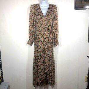 LC Lauren Conrad floral wrap dress size small